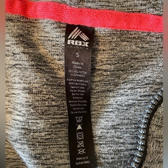 RBX Full  Zip Hooded Sweater Heathered Gray Ladies Sm - Picture 8 of 10